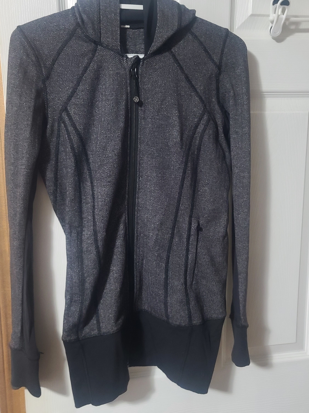lululemon athletica Heathered Black Zip Hoodie
